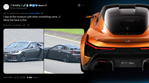 Toyota’s Secret Mid-Engine Sports Car With Yaris Lights Is Buzzing Around Fuji
