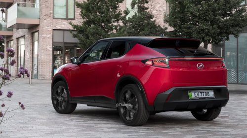 Perodua ‘QV-E’ EV parked next to BYD Atto 3 while testing shows good size, proportions; daring roofline