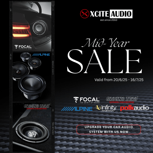 Alpine, Upgrade your car audio performance with speaker kits from Xcite Audio – only RM1.2k; Focal, Infinity, Alpine