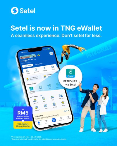 Petronas via Setel mini programme now in Touch ‘n Go eWallet to enable payment for fuel at Petronas stations