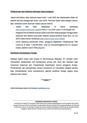Big changes to domestic TNB bill structure – no more tiered rates, base tariff up by 13.64% from July 1, 2025
