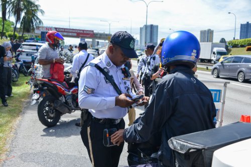PJ police monitor Federal Highway traffic with drone
