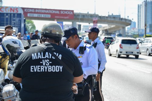PJ police monitor Federal Highway traffic with drone