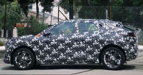 Perodua ‘QV-E’ EV spied again in Malaysia – sloping roofline, small side window revealed; debut in Q4 2025
