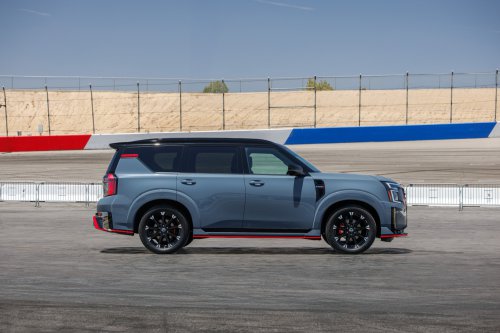 2026 Nissan Patrol Nismo – tuned Armada gets 460 hp; sports air suspension, exhaust; red pinstripe bodykit