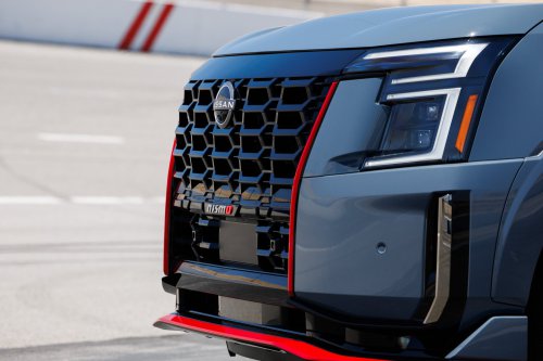 2026 Nissan Patrol Nismo – tuned Armada gets 460 hp; sports air suspension, exhaust; red pinstripe bodykit