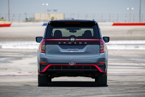 2026 Nissan Patrol Nismo – tuned Armada gets 460 hp; sports air suspension, exhaust; red pinstripe bodykit