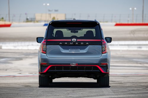2026 Nissan Patrol Nismo – tuned Armada gets 460 hp; sports air suspension, exhaust; red pinstripe bodykit