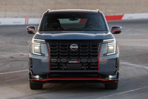 2026 Nissan Patrol Nismo – tuned Armada gets 460 hp; sports air suspension, exhaust; red pinstripe bodykit