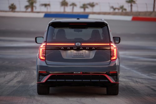 2026 Nissan Patrol Nismo – tuned Armada gets 460 hp; sports air suspension, exhaust; red pinstripe bodykit