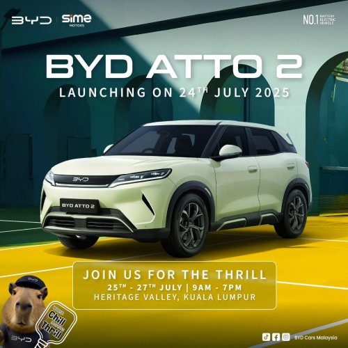 BYD Atto 2 EV to be launched in Malaysia on July 24