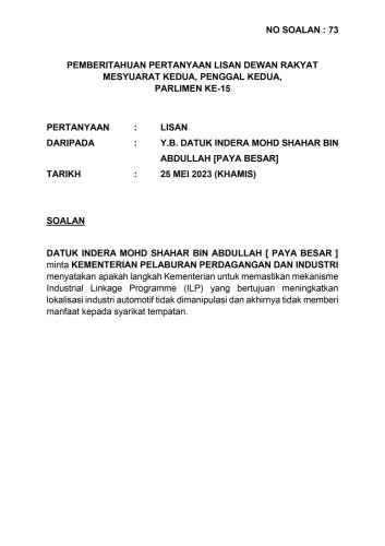 Malaysian auto industry to move from “Customised Incentives” to a fixed, fair tax system in Oct – MAA