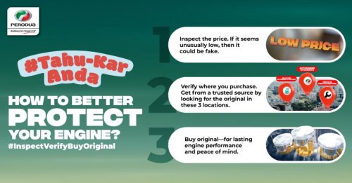 Perodua Genuine Oil keeps your Perodua in tip-top condition – don’t be lured by counterfeit lubricants