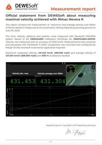 Rimac Nevera R sets new 0-400-0 km/h record – 25.79 seconds; world’s fastest production EV at 431.45 km/h