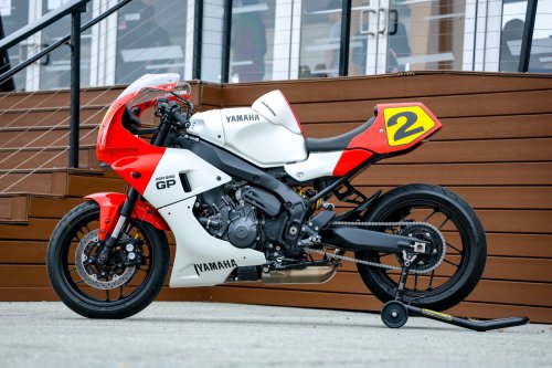 Rainey rides Y-AMT equipped Yamaha XSR900 GP