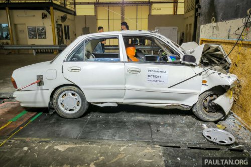 Proton, They don’t make them like they used to? 1993 Proton Wira in NCAP-style crash test is a grim safety reminder