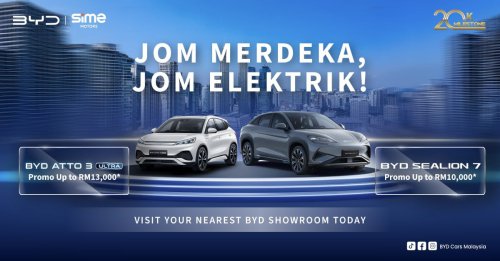 Jom Merdeka, Jom Elektrik – save up to RM13k on BYD ATTO 3 ULTRA, RM10k on BYD SEALION 7