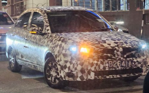 2025 Proton Saga MC3 shown on livestream – new face, exterior lighting; dual screens on revised dash