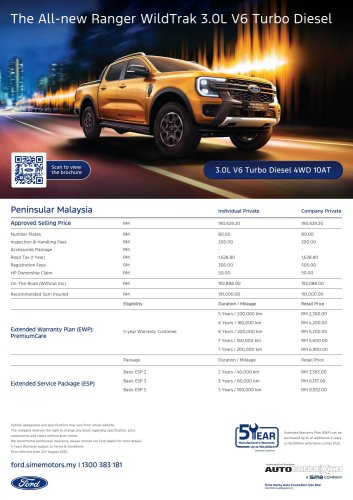 Ford, Ford Ranger, Ford Ranger WildTrak 3.0 V6 Turbo Diesel launched – RM193k Pen. Malaysia, RM199k OTR Sabah & Sarawak