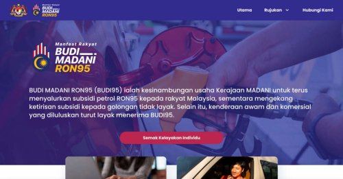 Budi95: website online, Malaysians can now check for RON95 petrol subsidy eligibility with MyKad number