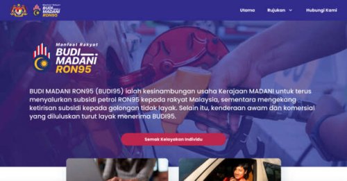 Budi95: website online, Malaysians can now check for RON95 petrol subsidy eligibility with MyKad number