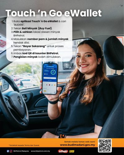 Budi95: tap payment card before MyKad for Petronas, Shell, BHPetrol; but MyKad first then card for Petron