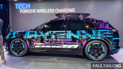 Porsche reveals 11-kW wireless AC charging tech – one-box solution to be offered for Cayenne Electric