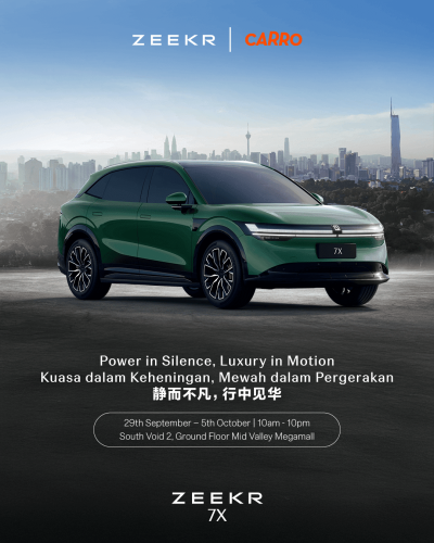 Zeekr, Experience the Zeekr 7X in person at Zeekr Carro’s roadshow – Mid Valley Megamall, South Void 2