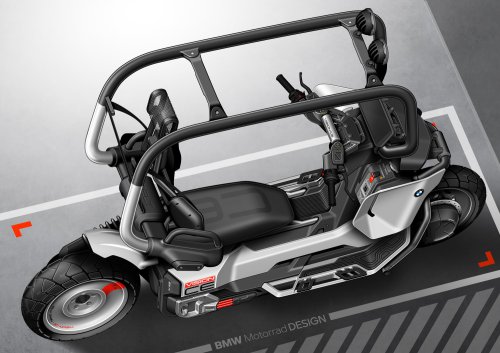 BMW Motorrad Vision CE e-scooter comes with cage