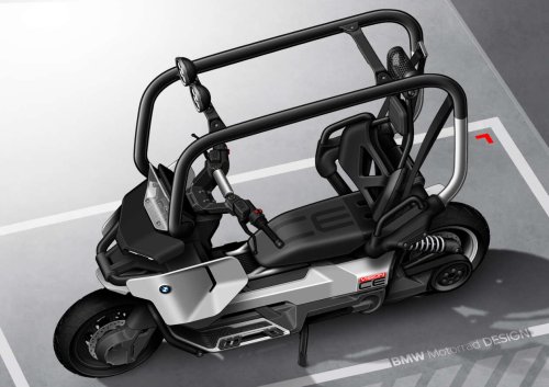 BMW, BMW Motorrad Vision CE e-scooter comes with cage