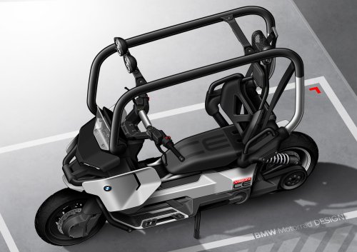 BMW Motorrad Vision CE e-scooter comes with cage