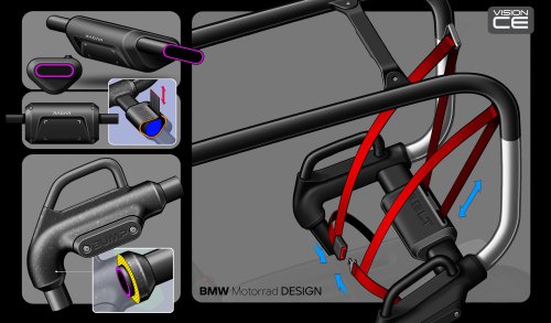 BMW Motorrad Vision CE e-scooter comes with cage