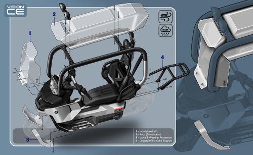 BMW Motorrad Vision CE e-scooter comes with cage