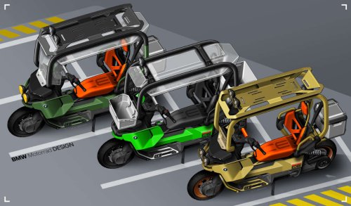BMW, BMW Motorrad Vision CE e-scooter comes with cage