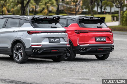 2025 Proton X50 facelift – full gallery of Flagship variant with big spoiler, two-tone interior, sunroof