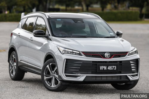 2025 Proton X50 facelift – full gallery of Flagship variant with big spoiler, two-tone interior, sunroof