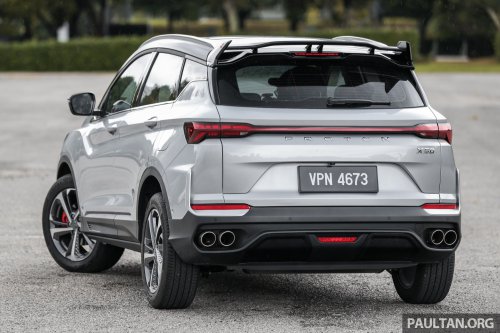 2025 Proton X50 facelift – full gallery of Flagship variant with big spoiler, two-tone interior, sunroof