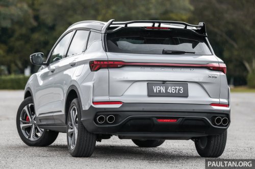 2025 Proton X50 facelift – full gallery of Flagship variant with big spoiler, two-tone interior, sunroof