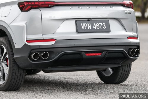 2025 Proton X50 facelift – full gallery of Flagship variant with big spoiler, two-tone interior, sunroof