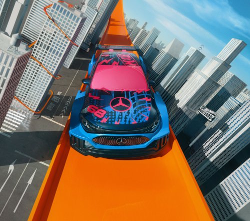 Mercedes-Benz, Mercedes-Benz CLA, 2025 Mercedes-Benz CLA EV turned into life-sized Hot Wheels car – 1:64 version of C178 on sale spring 2026