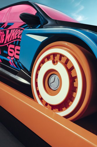 2025 Mercedes-Benz CLA EV turned into life-sized Hot Wheels car – 1:64 version of C178 on sale spring 2026