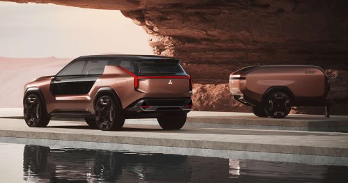 Mitsubishi, SUV, Mitsubishi Elevance Concept shown – six-seater, quad-motor plug-in hybrid SUV with glamping trailer