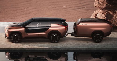 Mitsubishi Elevance Concept shown – six-seater, quad-motor plug-in hybrid SUV with glamping trailer