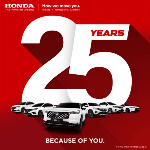Honda, Honda Malaysia turns 25 this year – up to RM1 mil in rewards, prizes; six lucky draw cars, rebates, vouchers