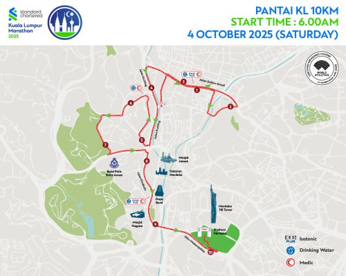 KL Standard Chartered Marathon 2025 – many roads in city centre, DUKE, AKLEH closed this weekend for run