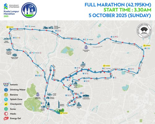 KL Standard Chartered Marathon 2025 – many roads in city centre, DUKE, AKLEH closed this weekend for run