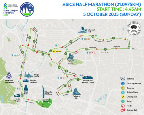 KL Standard Chartered Marathon 2025 – many roads in city centre, DUKE, AKLEH closed this weekend for run