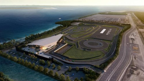 Porsche | Porsche Experience Centre Singapore shows tight circuit, drift circle, Yas Marina-style flyover building