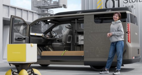 Toyota Hiace Concept previews next generation of commercial van with pillarless side, full-width display