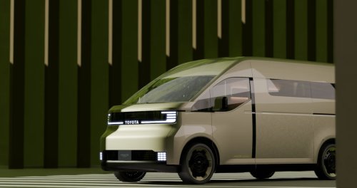 Toyota Hiace Concept previews next generation of commercial van with pillarless side, full-width display